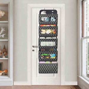 Foldable Over Door Baby Hanging Door Organizer with 5 <b>Large</b> Pockets for Pantry Baby Nursery Bathroom Closet Dorm - Product Image 2
