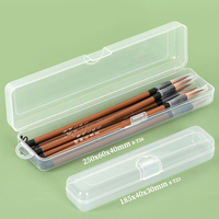 YUZMEI OEM ODM Boîte à crayons à double ouverture, boîte à marqueurs, étui transparent en acrylique pour papeterie, étui en plastique pour pinceaux de peinture