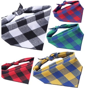 יצרן מלנשל אופנה כותנה מודפס יום הולדת כחול בנדנה משולשים לכלבים לחיות מחמד - Product Image 1