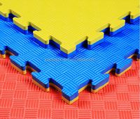 Rabatt 100x100x4cm Verdicken EVA Mode Weich schaum Tatami Kampfkunst Taekwondo Roll matten Gymnastik boden PVC Baby Spielte ppich