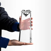 Trophée en cristal, récompenses de compétition d'équipe, trophée en diamant personnalisé créatif, souvenir en cristal de haute qualité