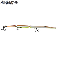 NOUVEAU MAJOR Leurre Articulé Type Crayon 280mm 35g Coulant en 3 Sections, en Plastique ABS, Appât Dur pour Pêche en Mer, au Bar et en Eau Salée, Matériel de Pêche de Plage