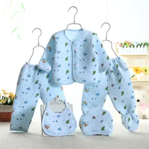 Foreign trade cotton newborn underwear set baby clothes warm five-piece set