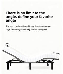 थोक बहु-कार्यात्मक राजा-आकार धातु बिस्तर फ्रेम. वायरलेस रिमोट समायोजित. होटल बेडरूम के लिए शांत पर्यावरण अनुकूल डिजाइन - Product Image 3