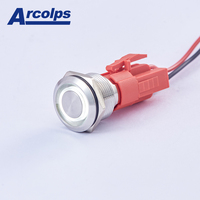 Interrupteur à bouton-poussoir 1NO en acier inoxydable de 19mm de diamètre à haute durée de vie Cycles 200K Utilisation d'appareils ménagers 10A Max. Courant 250V