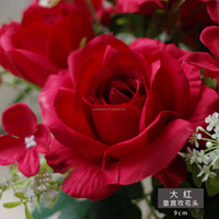 Fleurs en soie promotionnelles RTS, roses de palais à grandes têtes de fleurs D12cm vertes pour mur floral, arche, chemin de table floral