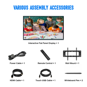 Nouveau tableau blanc interactif intelligent TACTEASY 75 pouces 4K avec système Android double, pour salle de classe, certifié CE <span class=keywords><strong>ISO</strong></span> - Product Image 4