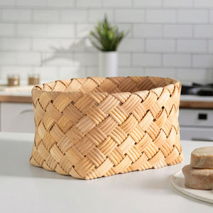 Özelleştirilmiş Hafif Kullanışlı Söğüt Gıda Piknik Sepeti Ev Tipi Söğüt Ekmek Sepeti - Product Image 2