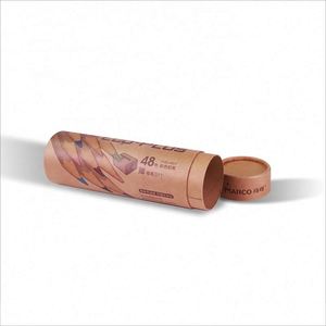 Eco Friendly Cardboard Paper Tube For Pencil <b>Packaging</b> <b>Biodegradable</b> Round Box With Rotating Head - Product Image 6