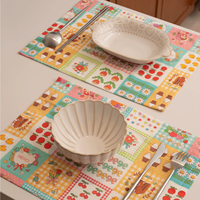 Napperons de table en tissu 100 % coton, imprimé patchwork coloré, lavables, double face, pour la vente en gros et la décoration intérieure