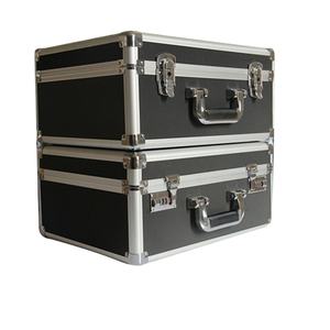 Boîte à outils de coiffeur en alliage d'aluminium Boîte à outils de <span class=keywords><strong>coiffure</strong></span> Ciseaux de rangement Mallette à outils de transport <span class=keywords><strong>Valise</strong></span> de barbier - Product Image 2