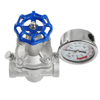 Vanne de régulation de maintien de la soupape de réduction de pression CNJS avec jauge pour système de chauffage en acier inoxydable femelle NPT/BSPT