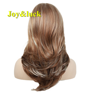 Parrucche grigie argento diritte naturali da <span class=keywords><strong>donna</strong></span> di prezzo all'ingrosso in vari colori le feste di moda usano parrucche sintetiche - Product Image 3