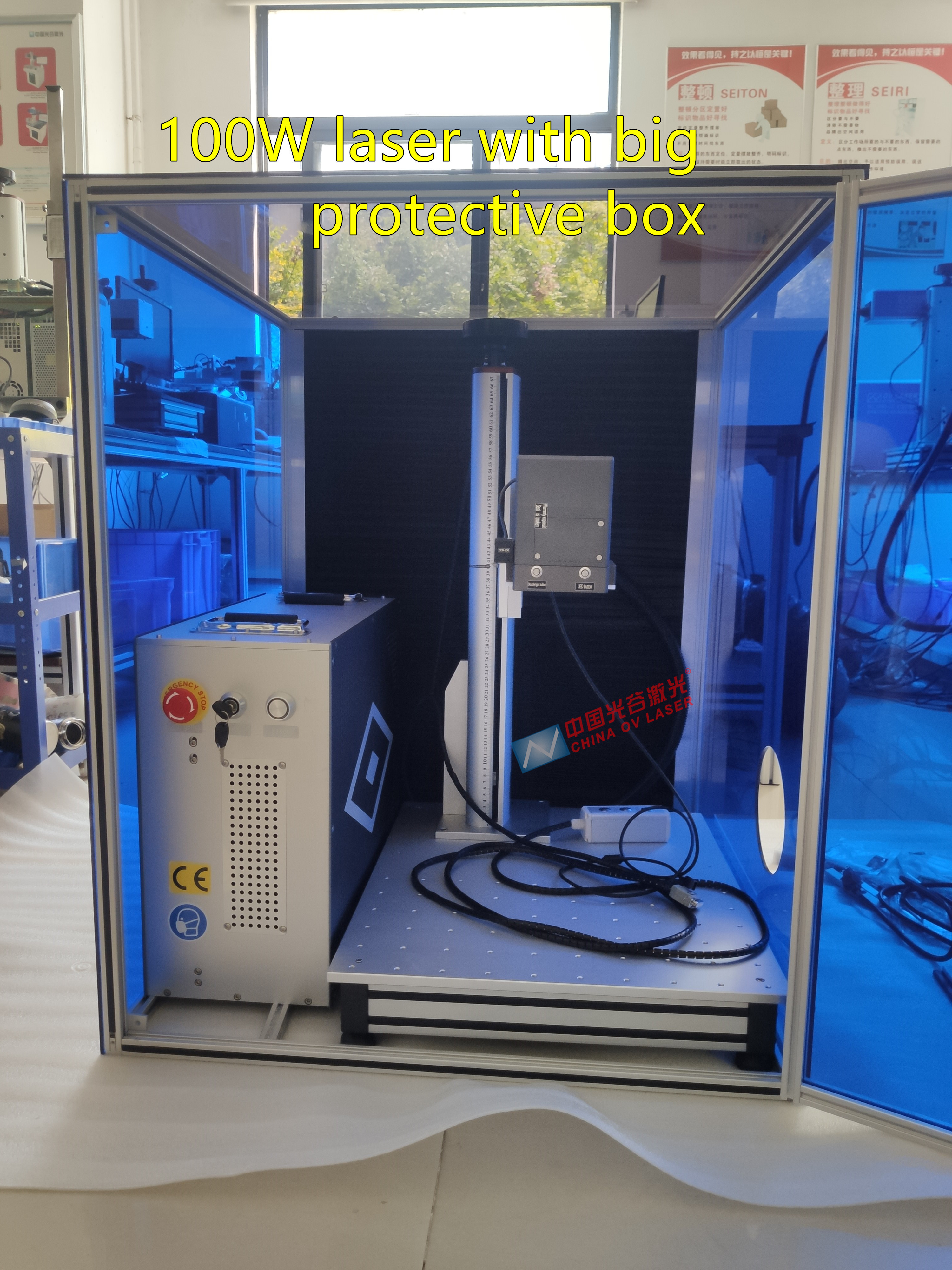 Large area fiber laser engraver ezcad 50W 60W 100W jpt laser mopa color marking engraving machines