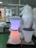 Table de bar extérieure à 16 LED RGB, mobilier de bar lumineux, table à cocktails, table de bar LED pour mariage, fête, jardin, boîte de nuit