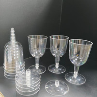 Gobelet à vin en plastique jetable de 180 ml - Écologique, résistant à la chaleur, sans BPA
