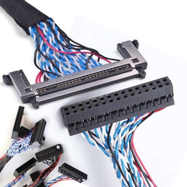 Custom 30-Pin LVDS Display Cable Assembly High-Speed Universal 40-Pin FFC Cable for Display Screen Wiring Harness