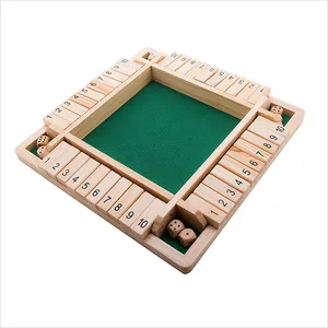 Fabrik Günstige Fancy Wooden Shut The Box Würfelspiel für Kinder und Erwachsene