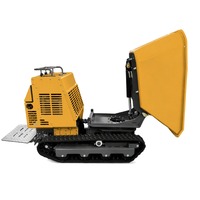 Mini-dumper H-1200, machine de transport sur chenilles de 1200 kg pour travaux de chantier et transport de matériaux de construction