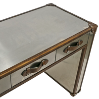 Bureau de direction en aluminium durable de style industriel de luxe avec design loft, fixation murale, finition antique pour la maison ou le bureau