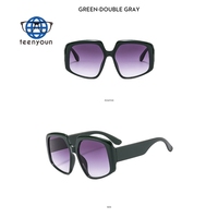 Lunettes de soleil Teenyoun élégantes, de créateur, de luxe, surdimensionnées, rétro, pour femmes, forme originale, nouvelle collection 2023, monture large dégradée pour hommes