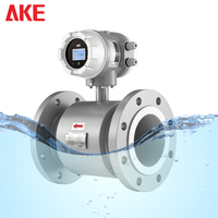 Débitmètre électromagnétique AKE EMF22, RS485 Modbus, protocole AKE, 4-20 mA, SS316L, doublure en néoprène, DN50-DN300