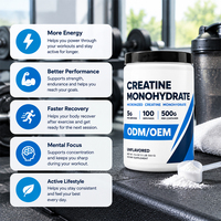 Créatine en poudre pure monohydrate, supplément nutritionnel sportif, OEM ODM, étiquette privée, approvisionnement en vrac