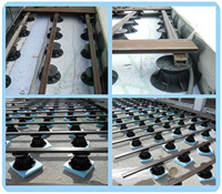 Pieds réglables en bois NAYA au design moderne, support de poutre de terrasse à base de carreaux en plastique, installation par clic à bord carré 18-30mm