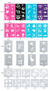 GP en stock, <span class=keywords><strong>prix</strong></span> de gros, lot de pochoirs de <span class=keywords><strong>tatouage</strong></span> réutilisables autocollants, 4 pièces dans un sac OPP, autocollants de <span class=keywords><strong>tatouage</strong></span> pour le corps, pochoirs de <span class=keywords><strong>dessin</strong></span> - Product Image 5