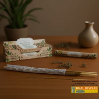Bâtons d'encens Palo Santo et bois de santal, boîte double présentoir, 42 unités, pour aromathérapie, Espagne, toutes saisons