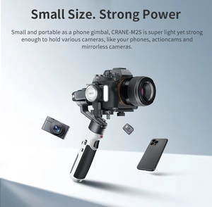 Crane M2S 3-trục Máy ảnh Mirrorless Gimbal cầm tay ổn định cho Sony Canon hành động Máy ảnh nhỏ gọn <span class=keywords><strong>iPhone</strong></span> 14 - Product Image 2