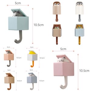 Gancho <span class=keywords><strong>de</strong></span> dibujos animados Gancho autoadhesivo fuerte Gravedades Inducción Ganchos decorativos Estantes <span class=keywords><strong>de</strong></span> almacenamiento para llaves Paraguas Toalla - Product Image 4