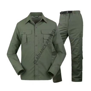 Ensemble de vêtements de travail unisexe détachable pour l'extérieur, imperméable, respirant, de sécurité, combinaison de travail mécanique, style boutonné, pull-over - Product Image 2