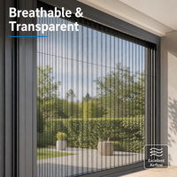 Mosquitera Plisada de Nuevo Material y Malla Plegable con Revestimiento de PVC para Ventanas y Puertas