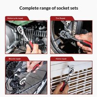 Juego de Llaves de Tubo ELEHAND OEM de 1/2'' y 32 Piezas, Juego de Llaves de Trinquete con 6 y 12 Puntas, Herramientas Manuales con Estuche Rígido