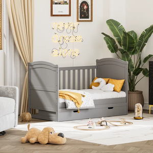 Culla per bambini <span class=keywords><strong>lettino</strong></span> in legno per dormire culle per neonati <span class=keywords><strong>con</strong></span> cassetto per camera da letto - Product Image 5