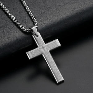 Titanium Steel <b>Cross</b> Necklace For Men Stainless Steel Pendant Jewelry Fashion Accessory - Product Image 3