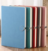 Carnet de notes rétro en cuir PU A5 avec reliure cousue, logo personnalisé, coffret cadeau d'affaires OEM