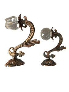 Top Lớp Đương Đại Hình Rồng Móc Rèm Chủ Sở Hữu Với Hoa Tròn Pha Lê Trên Móc Treo Tường - Product Image 4