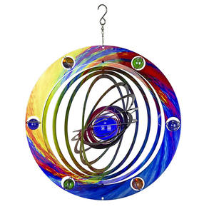 Moulin à vent d'extérieur en métal 3D, décoration de jardin, planète céleste - Product Image 1