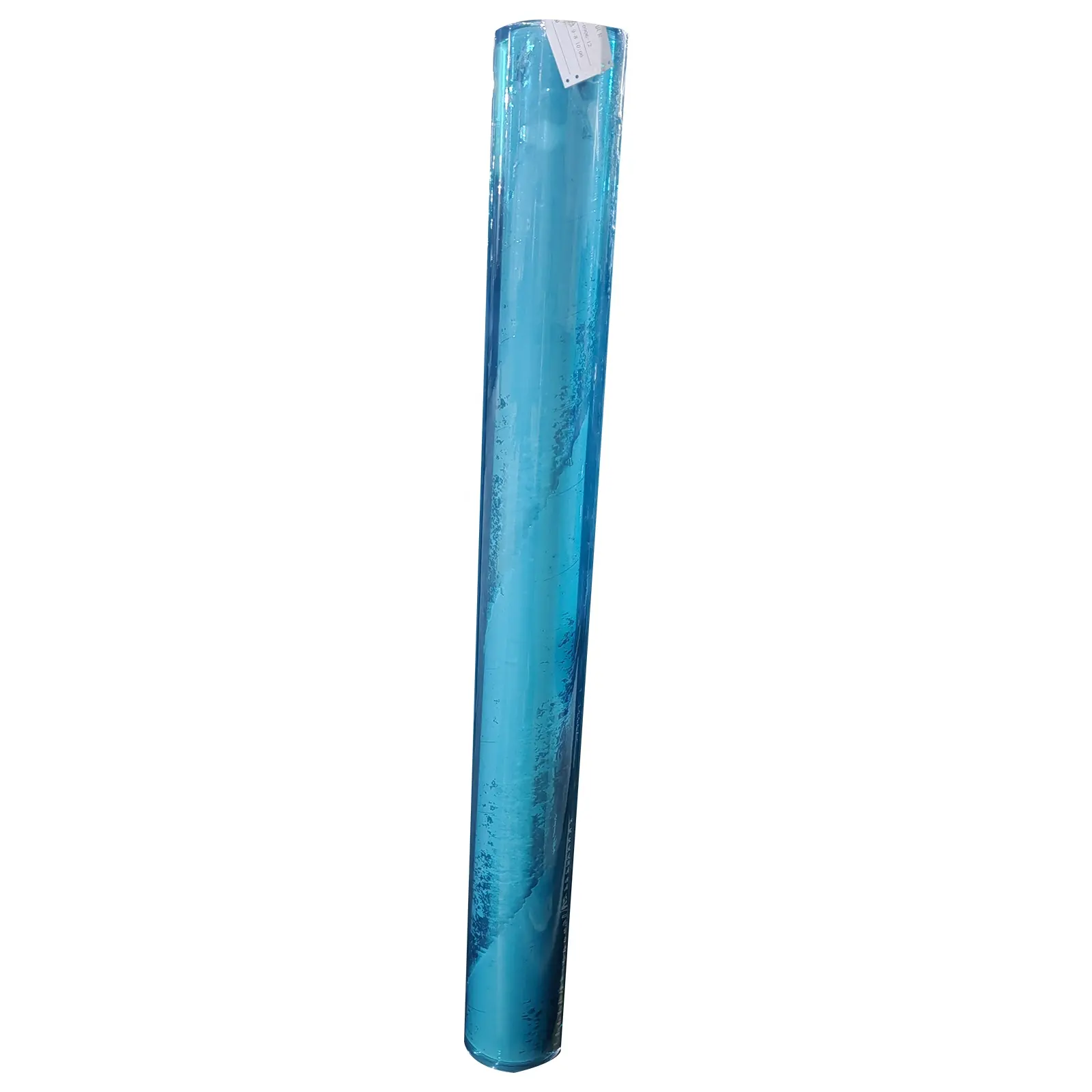 Película de Pvc súper transparente azul claro de moda Anti-UV 0,08 Mm -5 rollo transparente de Pvc precio de fábrica hoja de cristal