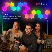 Panneaux muraux LED hexagonaux, lumières de jeu RGB avec application Bluetooth, formes modulaires intelligentes extensibles