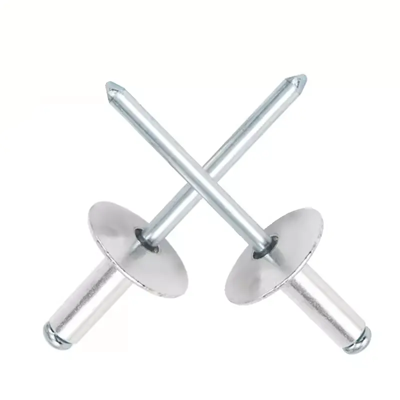 Heavy Duty Large Flange Aluminum Blind Rivets Steel High Strength Big Head Mandrel Dome Body Blind Rivet