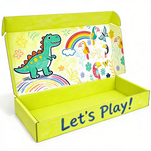 Caja <span class=keywords><strong>de</strong></span> Cartón Corrugado Biodegradable con Diseño Personalizado y Logotipo Impreso, <span class=keywords><strong>para</strong></span> Regalos, Manualidades, <span class=keywords><strong>Ropa</strong></span> Infantil - Product Image 1