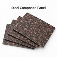 Panneau composite en acier 4 mm, panneau multicolore pour façades de bâtiments commerciaux