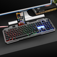 New Wired Mechanical Floating Keycap RGB Backlit USB Wired Keyboard Combo ROHS Certified DIY PC Builders Gaming