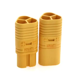 MT60 Gold Plated LIPO Bullet Battery Adapters with Shrouds Lithium Battery Cable Assembly