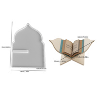 Moule en silicone INTODIY pour ornement de bibliothèque, support de musique et support de chant en résine de gypse pour aromathérapie