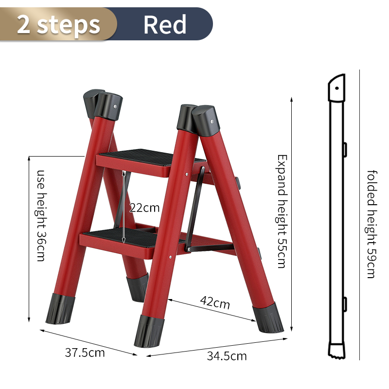 Scala portafiori rossa a 2 gradini