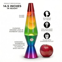 Usine de vente en gros LED petite conception unique portable LED lumières de cire de scintillement de mouvement lampe de lave de fusée décorative